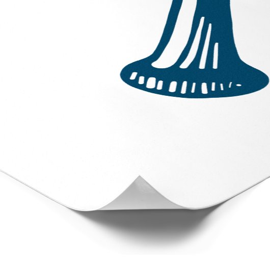 Poster Baseball couleur personnalisé (Coin)