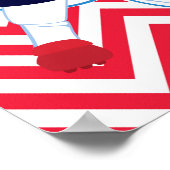 Poster Baseball Cute African American Boy Anniversaire (Coin)