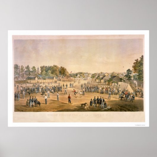 Poster Baseball de guerre civile 1863 (Devant)