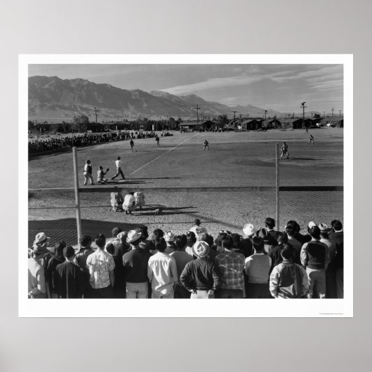 Poster Baseball de Manzanar Ansel Adams (Devant)