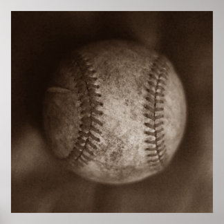 Poster Baseball de Sepia vintage