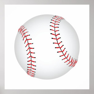 Poster Baseball Design Baseball avec Couleur BG personnal