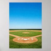 Poster Baseball Diamond Under Bright Blue Sky (Devant)