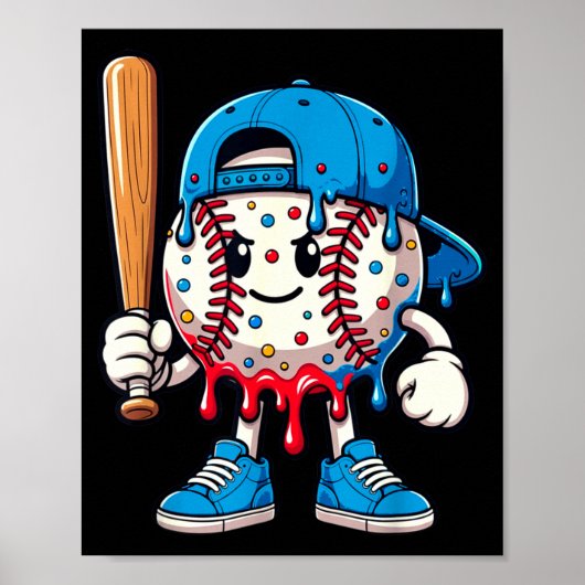 Poster Baseball Drip Baseball Life Style 101 Apparel Yout (Devant)