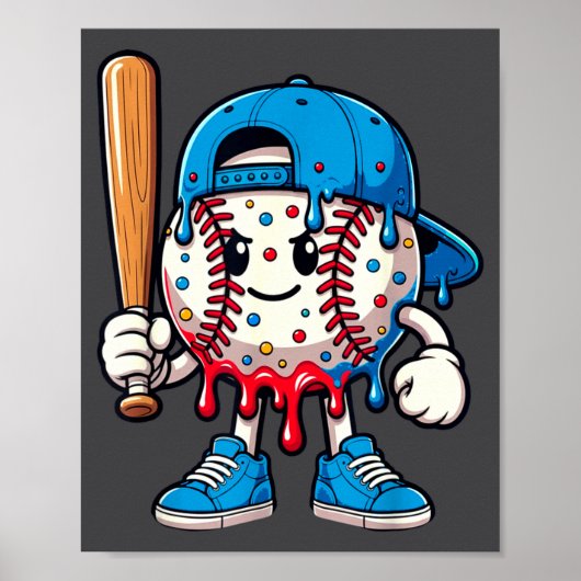 Poster Baseball Drip Baseball Life Style 101 Apparel Yout (Devant)