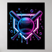 Poster Baseball Drip Ice Cream Bat Kids  (Devant)