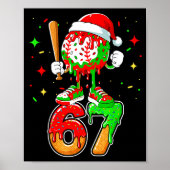 Poster Baseball Drip Number 67 Meme Ice Cream Dripng Chri (Devant)