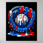 Poster Baseball Drip Team For Boys Ice Cream Cool  (Devant)