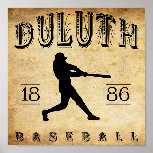Poster Baseball Duluth Minnesota 1886 (Devant)