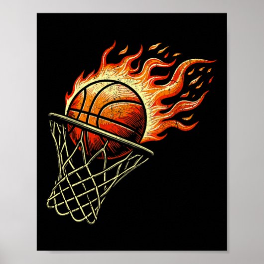 Poster Baseball En Feu (Devant)