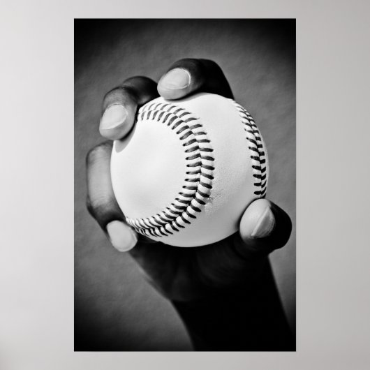 Poster baseball en main (Devant)