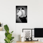 Poster baseball en main (Bureau à domicile)