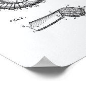 Poster Baseball Glove 1942 Brevet Art Livre blanc (Coin)