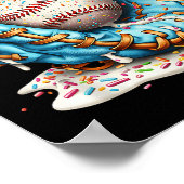 Poster Baseball Glove Ice Cream Drip With Sprinkles Men B (Coin)