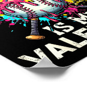 Poster Baseball Is My Valentine Ice Cream Drip Crossed Ba (Coin)