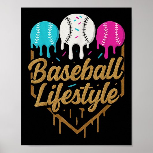 Poster Baseball Lifestyle 101 Vêtements Jeune Baseball Dr (Devant)