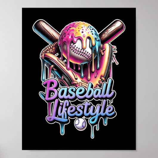 Poster Baseball Lifestyle Ice Cream Driam Hommes Garçons  (Devant)