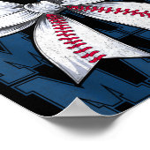 Poster Baseball Mama Coquette Bow Game Day Baseball Mom M (Coin)