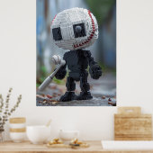 Poster Baseball Mascot — Team-Neutral Voxel Athlete Tee (Cuisine)