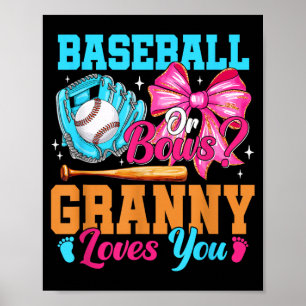 Poster Baseball ou arcs Mamie aime la révélation du sexe