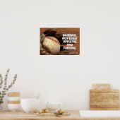 POSTER BASEBALL POMME PIE CHIENS CHAUDS ET FERMER (Cuisine)