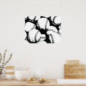 Poster Baseball Pop Art - Sports Baseballs (Cuisine)