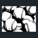 Poster Baseball Pop Art - Sports Baseballs<br><div class="desc">Un design moderne pop art de base-ball sport.</div>