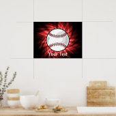 Poster Baseball rouge (Cuisine)