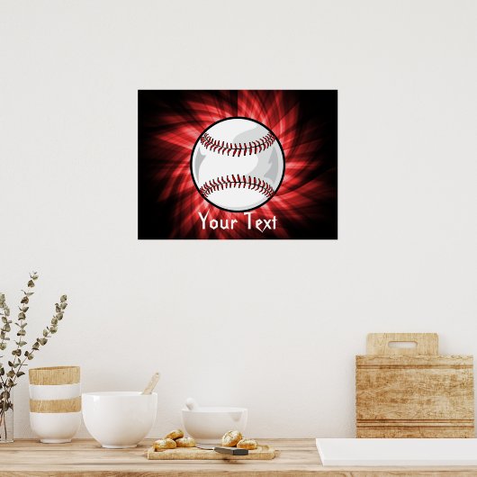 Poster Baseball rouge (Cuisine)