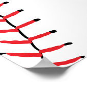 Poster Baseball Seams Sport Style Baseball Thème (Coin)