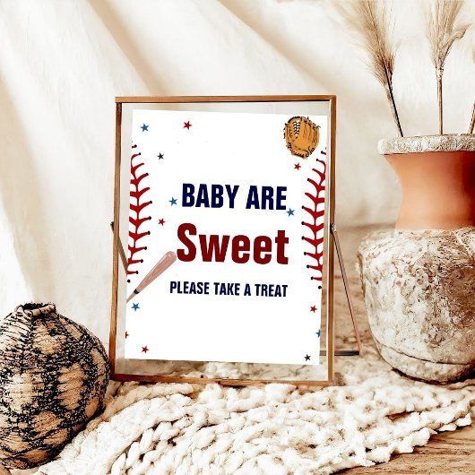 Poster Baseball Sport bébé sont doux baby shower faveur
