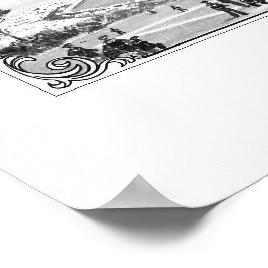 Poster Baseball suit le drapeau, Art Print (Coin)