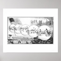 Baseball suit le drapeau, Art Print