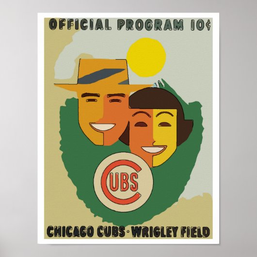 Poster Baseball vintage (Devant)