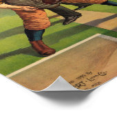 Poster Baseball vintage (Coin)