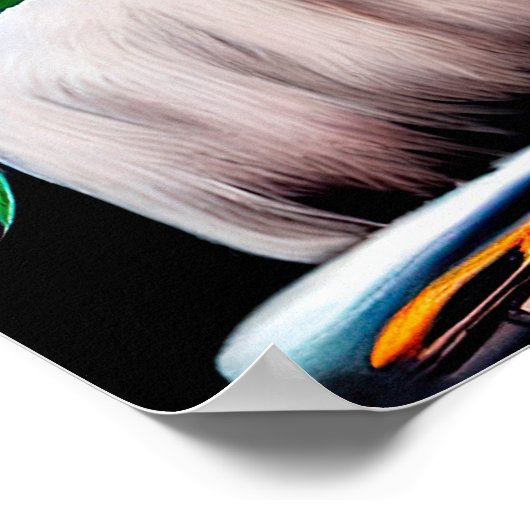 Poster Basenji Chien conduisant vélo St. Patrick's Day (Coin)