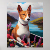 Poster Basenji Chien sur une pagaie : une aventure Pittor (Devant)