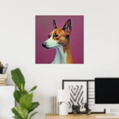 Poster Basenji - Portrait de chien (Bureau à domicile)