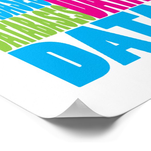 Poster Bases de données colorées (Coin)