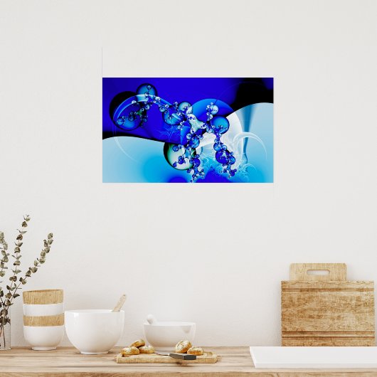 Poster Basic Blue (Cuisine)