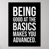 Poster Basics vs Advanced - Gym, Hustle, Succès (Devant)