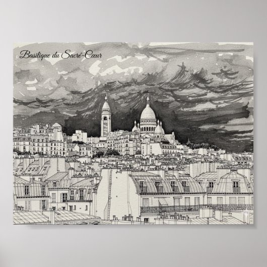 Poster Basilique du Sacré-Cœur (Devant)