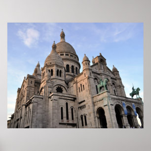 Poster Basilique sacrée Paris France de coeur de Sacre