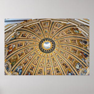 Poster Basilique Saint-Pierre Dôme - Vatican, Rome, Itali