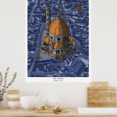 Poster Basilique San Lorenzo Florence Italie (Cuisine)