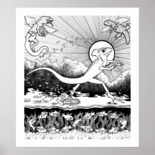 Poster Basilisk - Animaux - 15 x 17