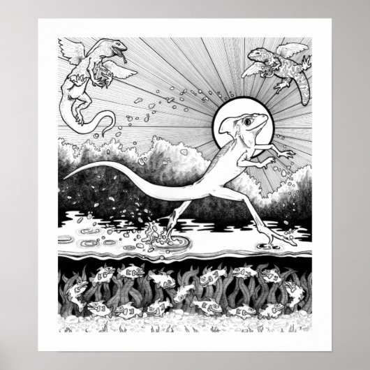 Poster Basilisk - Animaux - 15 x 17 (Devant)