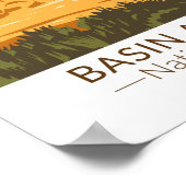 Poster Basin et Range National Monument Nevada Vintage (Coin)
