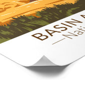 Poster Basin et Range National Monument Nevada Vintage (Coin)