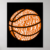 Poster Basket amusant Joyeux Noël Joyeux Nouvel An Ta (Devant)